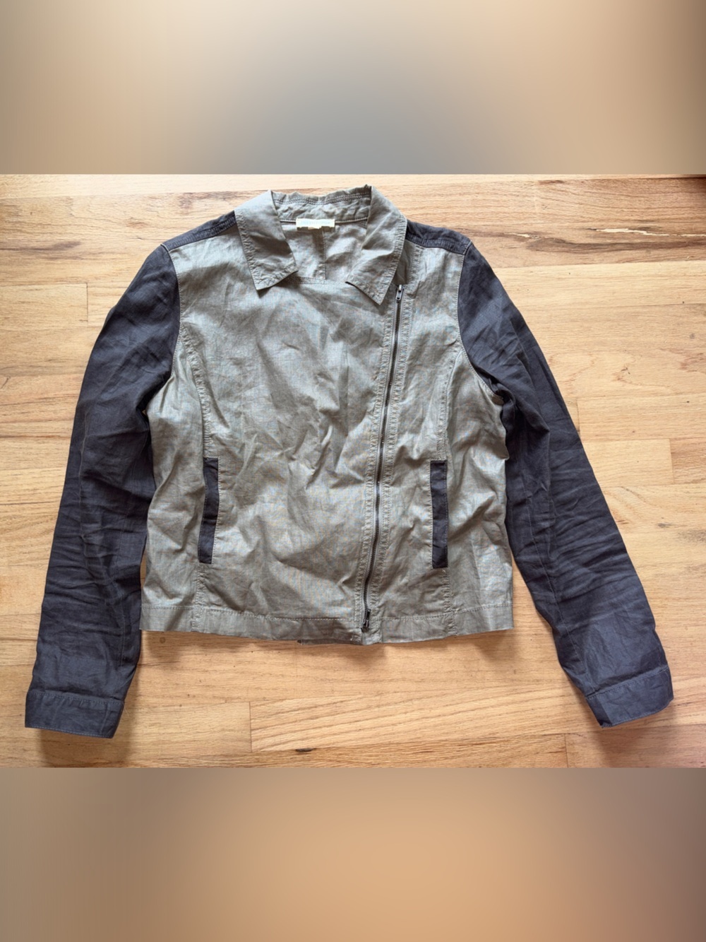 Eileen Fisher Two-Tone Gray Utility Jacket